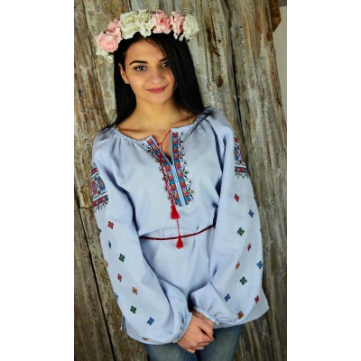 Embroidered blouse "Winter Morning 2"